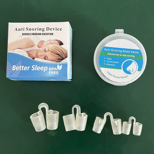 Anti Snoring Device to Stop Snoring Nose Clip for Easy Breathing Improvement Sleep Assistance Apnea 4Pc at Night